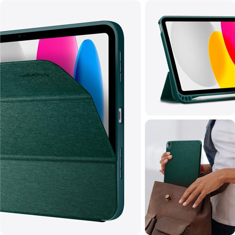 Spigen Urban Fit dėklas iPad 10.9& 39 & 39 2022 – tamsiai žalias