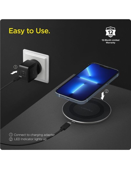 Spigen ArcField PF2104G 15W indukcinis įkroviklis - juodas