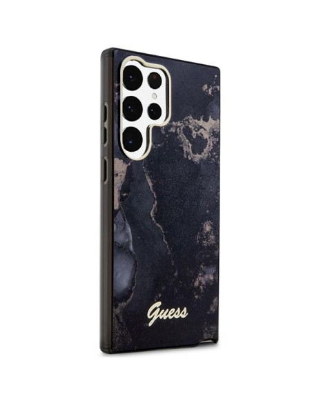 Guess Golden Marble Collection S23 Ultra dėklas - juodas Guess Golden Marble Collection S23 Ultra dėklas - juodas