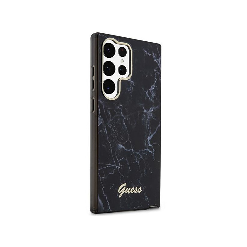 Guess Marble Collection dėklas, skirtas Samsung Galaxy S23 Ultra - juodas