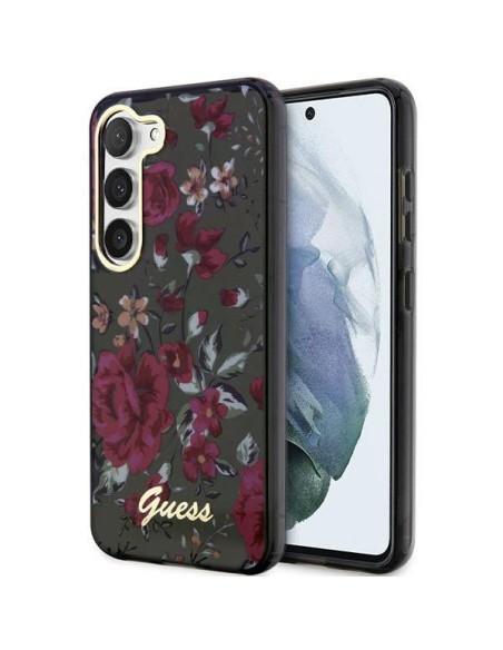 Guess Flower Collection dėklas, skirtas Samsung Galaxy S23+ - žalias Guess Flower Collection dėklas, skirtas Samsung Galaxy S23+ - žalias