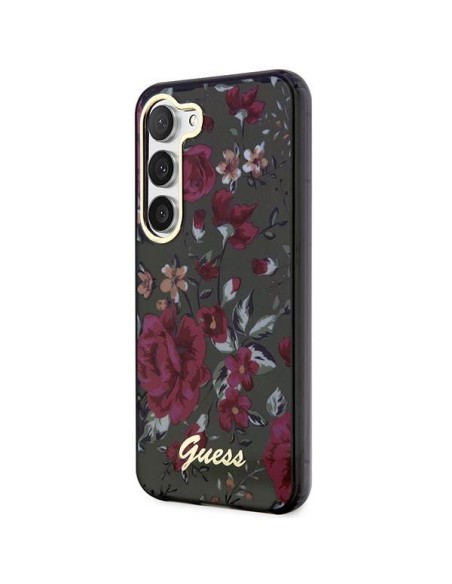Guess Flower Collection dėklas, skirtas Samsung Galaxy S23+ - žalias Guess Flower Collection dėklas, skirtas Samsung Galaxy S23+ - žalias