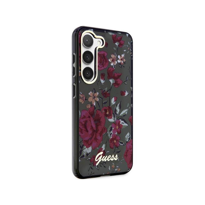 Guess Flower Collection dėklas, skirtas Samsung Galaxy S23+ - žalias