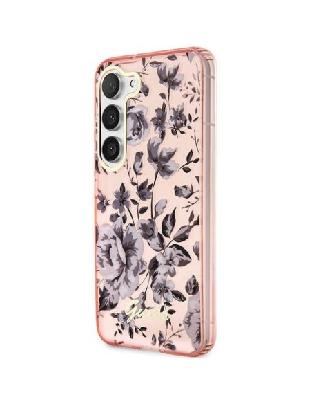 Guess Flower Collection dėklas, skirtas Samsung Galaxy S23+ - rožinis Guess Flower Collection dėklas, skirtas Samsung Galaxy S23+ - rožinis