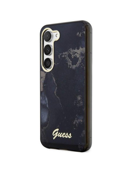 Guess Golden Marble Collection S23+ dėklas - juodas Guess Golden Marble Collection S23+ dėklas - juodas