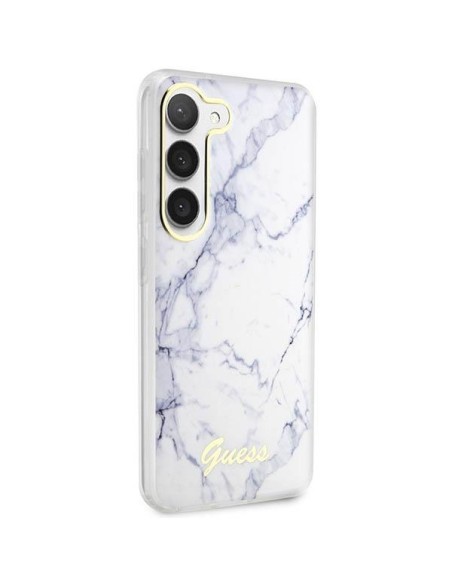 Guess Marble Collection dėklas, skirtas Samsung Galaxy S23+ - baltas Guess Marble Collection dėklas, skirtas Samsung Galaxy S23+ - baltas