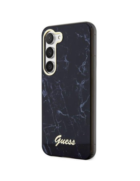 Guess Marble Collection dėklas, skirtas Samsung Galaxy S23+ - juodas Guess Marble Collection dėklas, skirtas Samsung Galaxy S23+ - juodas