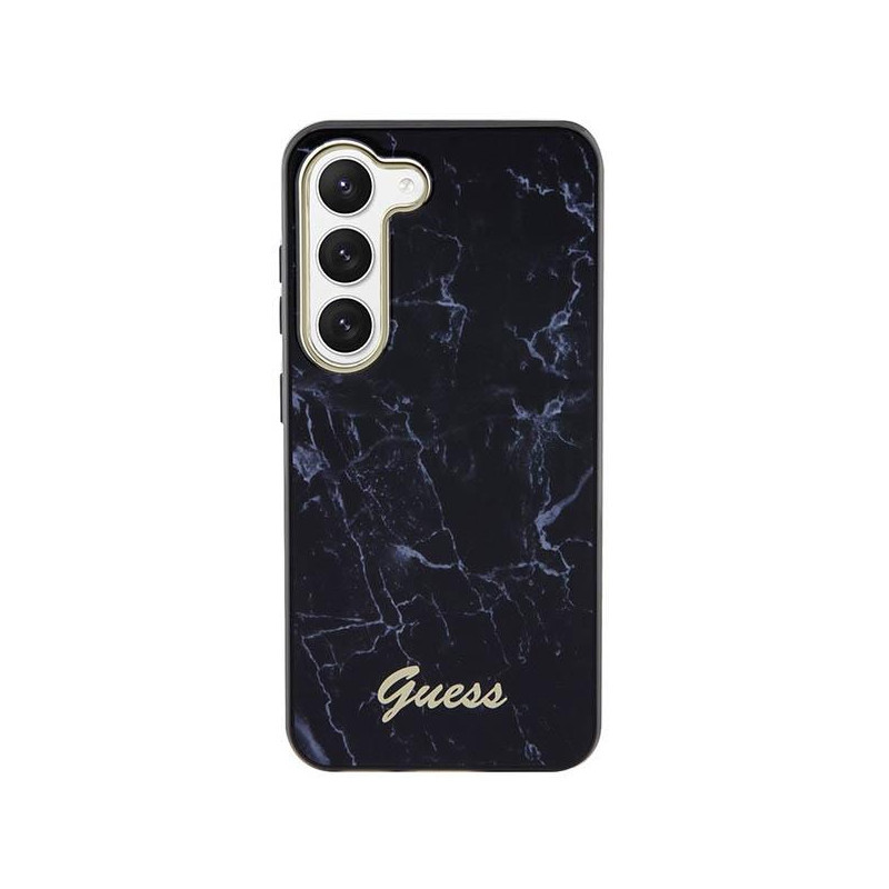 Guess Marble Collection dėklas, skirtas Samsung Galaxy S23+ - juodas