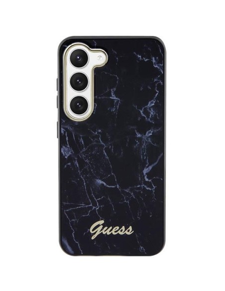 Guess Marble Collection dėklas, skirtas Samsung Galaxy S23+ - juodas Guess Marble Collection dėklas, skirtas Samsung Galaxy S23+ - juodas