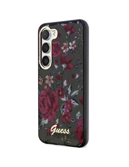 Guess Flower Collection dėklas, skirtas Samsung Galaxy S23 - žalias Guess Flower Collection dėklas, skirtas Samsung Galaxy S23 - žalias
