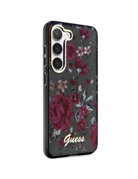 Guess Flower Collection dėklas, skirtas Samsung Galaxy S23 - žalias Guess Flower Collection dėklas, skirtas Samsung Galaxy S23 - žalias