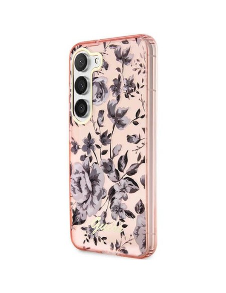 Guess Flower Collection dėklas Samsung Galaxy S23 - rožinis Guess Flower Collection dėklas Samsung Galaxy S23 - rožinis