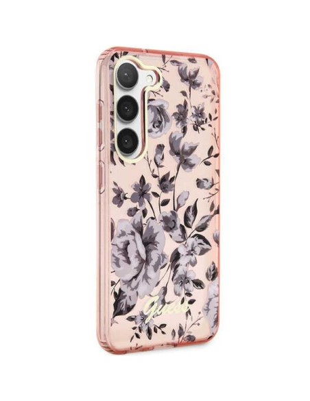Guess Flower Collection dėklas Samsung Galaxy S23 - rožinis Guess Flower Collection dėklas Samsung Galaxy S23 - rožinis
