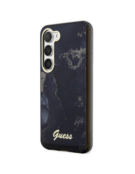 Guess Golden Marble Collection S23 dėklas - juodas Guess Golden Marble Collection S23 dėklas - juodas