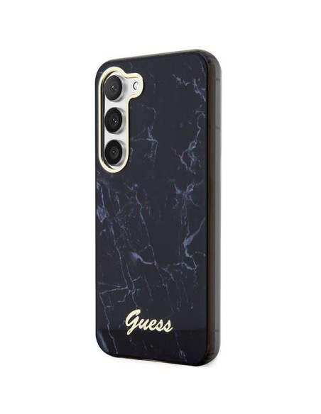 Guess Marble Collection dėklas, skirtas Samsung Galaxy S23 - juodas Guess Marble Collection dėklas, skirtas Samsung Galaxy S23 - juodas