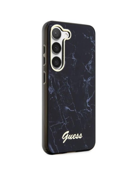 Guess Marble Collection dėklas, skirtas Samsung Galaxy S23 - juodas Guess Marble Collection dėklas, skirtas Samsung Galaxy S23 - juodas