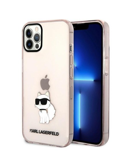 Karl Lagerfeld Ikonik Choupette dėklas iPhone 12 / iPhone 12 Pro - rožinis Karl Lagerfeld Ikonik Choupette dėklas iPhone 12 / iPhone 12 Pro - rožinis