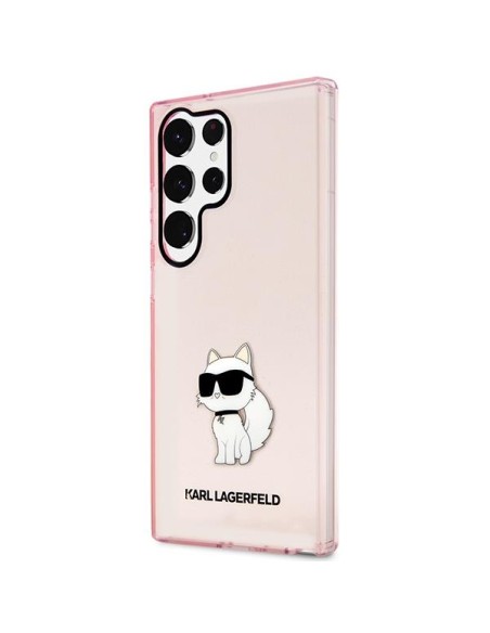 Karl Lagerfeld Ikonik Choupette dėklas Samsung Galaxy S23 Ultra - rožinis Karl Lagerfeld Ikonik Choupette dėklas Samsung Galaxy S23 Ultra - rožinis