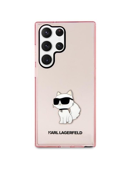 Karl Lagerfeld Ikonik Choupette dėklas Samsung Galaxy S23 Ultra - rožinis Karl Lagerfeld Ikonik Choupette dėklas Samsung Galaxy S23 Ultra - rožinis