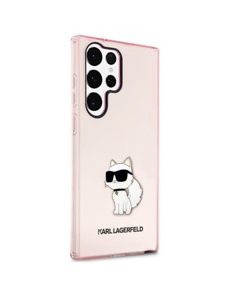 Karl Lagerfeld Ikonik Choupette dėklas Samsung Galaxy S23 Ultra - rožinis Karl Lagerfeld Ikonik Choupette dėklas Samsung Galaxy S23 Ultra - rožinis