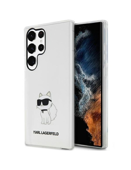Karl Lagerfeld Ikonik Choupette dėklas Samsung Galaxy S23 Ultra - skaidrus Karl Lagerfeld Ikonik Choupette dėklas Samsung Galaxy S23 Ultra - skaidrus