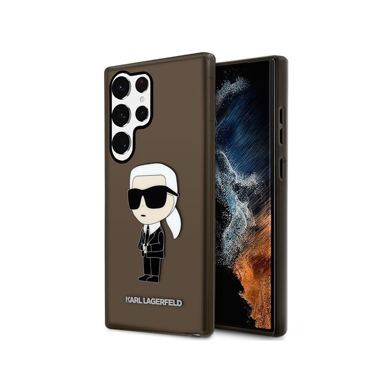 Karl Lagerfeld Ikonik Karl dėklas Samsung Galaxy S23 Ultra - juodas