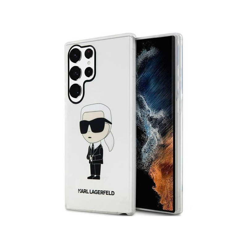 Karl Lagerfeld Ikonik Karl dėklas Samsung Galaxy S23 Ultra - skaidrus Karl Lagerfeld Ikonik Karl dėklas Samsung Galaxy S23 Ultra - skaidrus