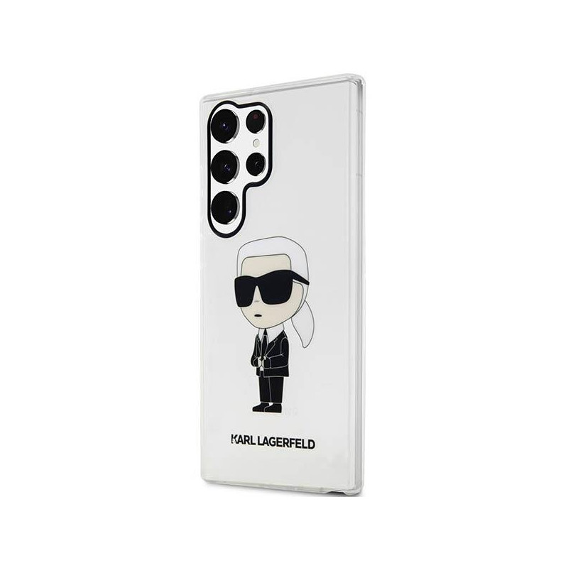 Karl Lagerfeld Ikonik Karl dėklas Samsung Galaxy S23 Ultra - skaidrus