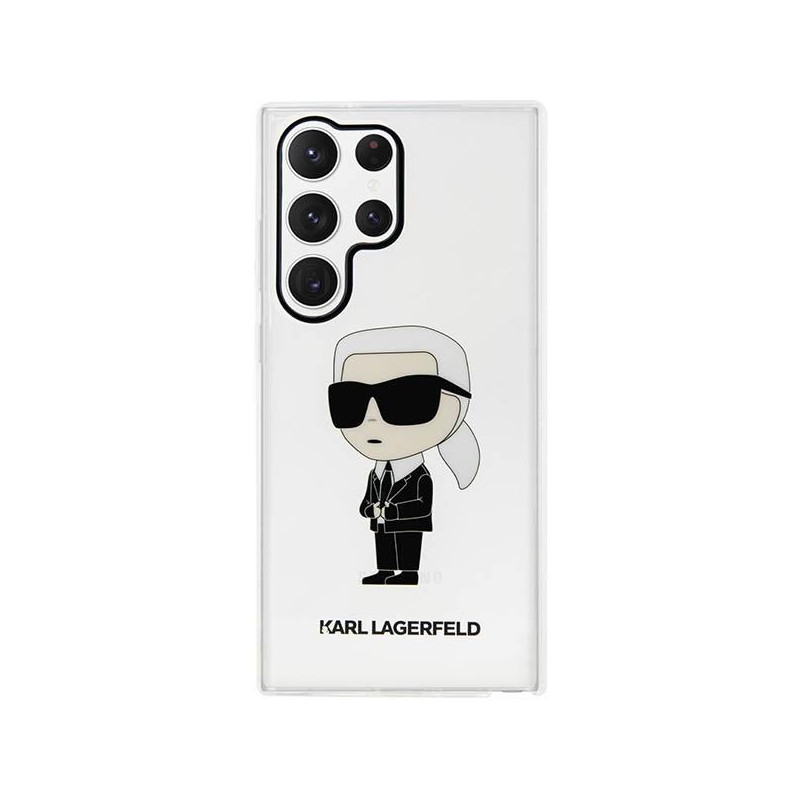 Karl Lagerfeld Ikonik Karl dėklas Samsung Galaxy S23 Ultra - skaidrus