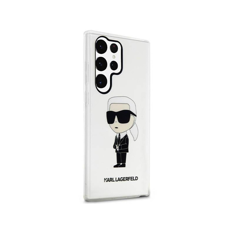 Karl Lagerfeld Ikonik Karl dėklas Samsung Galaxy S23 Ultra - skaidrus