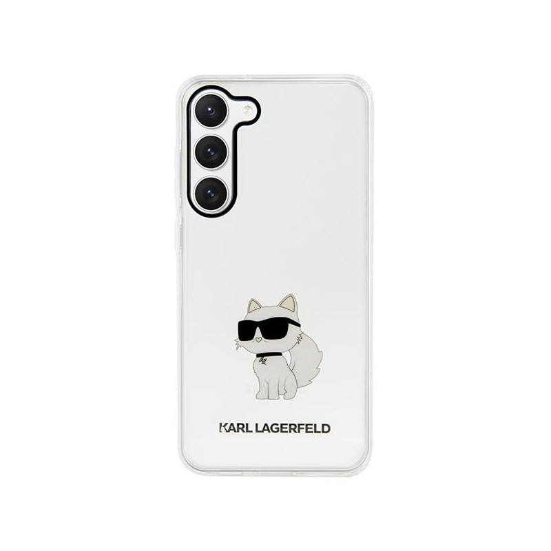Karl Lagerfeld Ikonik Choupette dėklas Samsung Galaxy S23+ - skaidrus