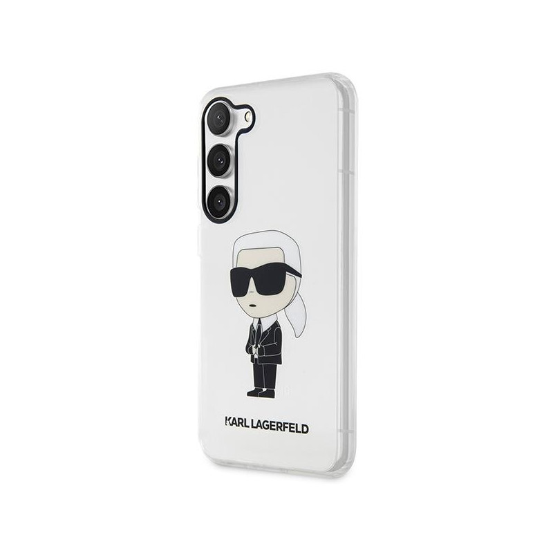 Karl Lagerfeld Ikonik Karl dėklas Samsung Galaxy S23+ - skaidrus