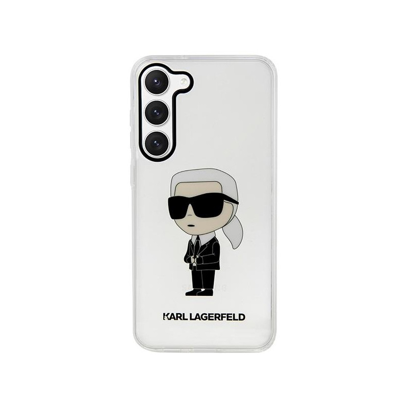 Karl Lagerfeld Ikonik Karl dėklas Samsung Galaxy S23+ - skaidrus
