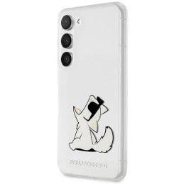 Karl Lagerfeld Choupette Fun dėklas Samsung Galaxy S23 - skaidrus