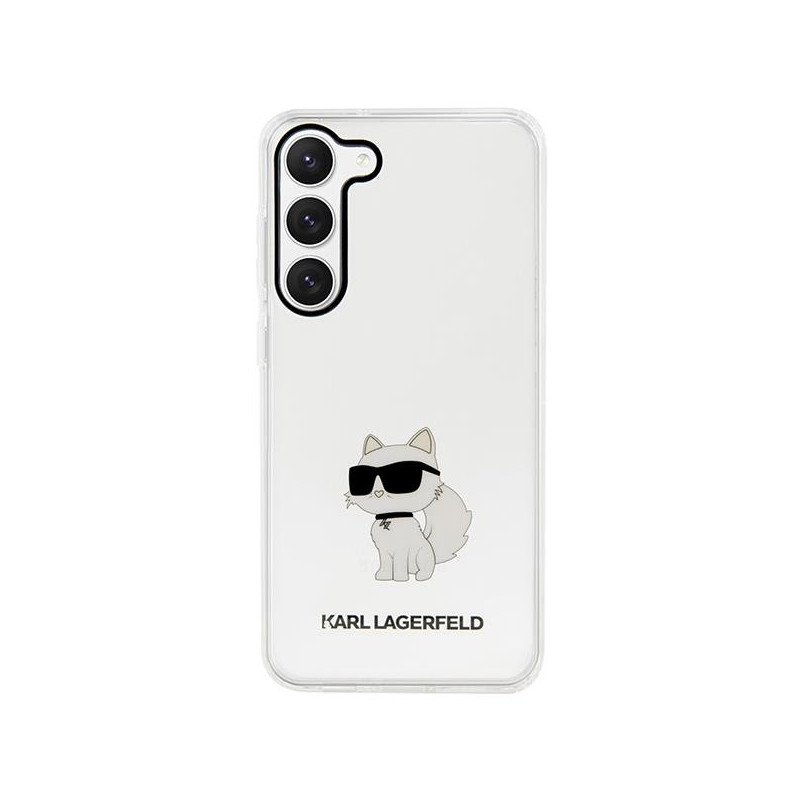 Karl Lagerfeld Ikonik Choupette dėklas Samsung Galaxy S23 - skaidrus