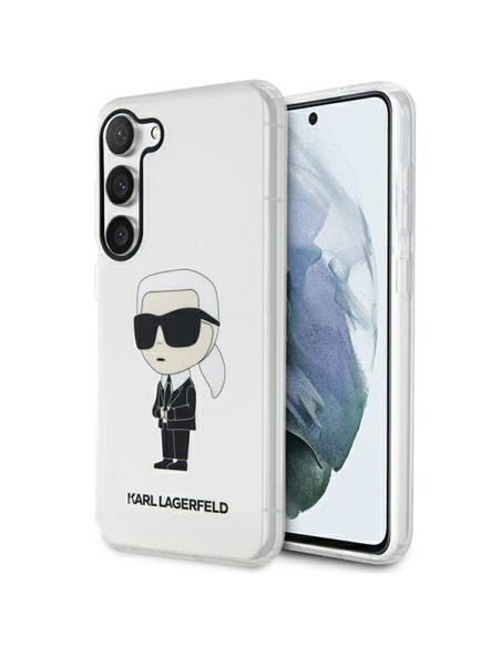 Karl Lagerfeld Ikonik Karl dėklas Samsung Galaxy S23 - skaidrus Karl Lagerfeld Ikonik Karl dėklas Samsung Galaxy S23 - skaidrus