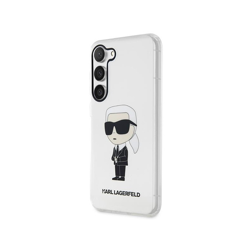 Karl Lagerfeld Ikonik Karl dėklas Samsung Galaxy S23 - skaidrus