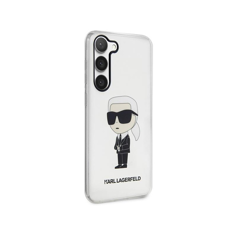 Karl Lagerfeld Ikonik Karl dėklas Samsung Galaxy S23 - skaidrus