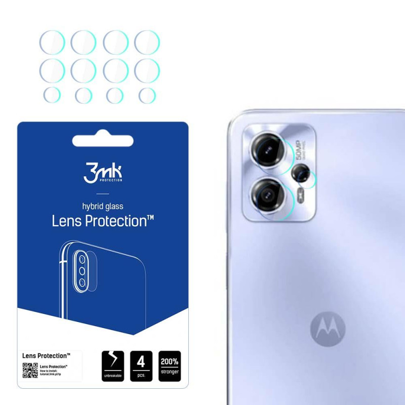 3mk Lens Protection™ hibridinis fotoaparato stiklas, skirtas Motorola Moto G13 / G23 3mk Lens Protection™ hibridinis fotoaparato stiklas, skirtas Motorola Moto G13 / G23