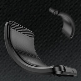 Anglies dėklas Xiaomi Poco X5 Pro 5G lankstus silikoninis anglies dangtelis juodas