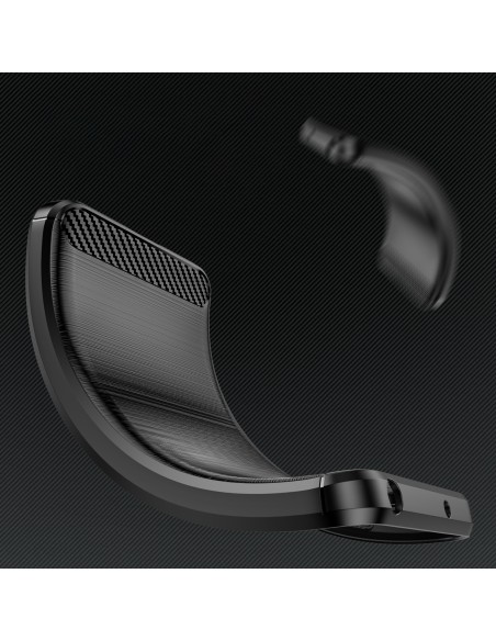 Anglies dėklas Xiaomi Poco X5 Pro 5G lankstus silikoninis anglies dangtelis juodas