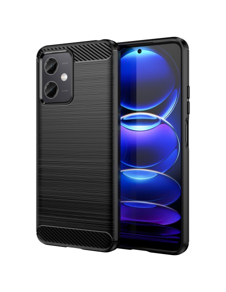 Anglies dėklas Xiaomi Poco X5 5G / Redmi Note 12 5G lankstus silikoninis anglies dangtelis juodas Anglies dėklas Xiaomi Poco X5 5G / Redmi Note 12 5G lankstus silikoninis anglies dangtelis juodas