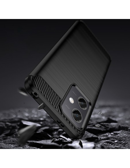 Anglies dėklas Xiaomi Poco X5 5G / Redmi Note 12 5G lankstus silikoninis anglies dangtelis juodas Anglies dėklas Xiaomi Poco X5 5G / Redmi Note 12 5G lankstus silikoninis anglies dangtelis juodas
