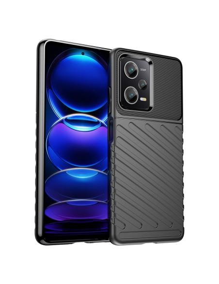 „Thunder Case Xiaomi Poco X5 Pro 5G“ / „Redmi Note 12 Pro“ silikoninis šarvuotas dangtelis juodas „Thunder Case Xiaomi Poco X5 Pro 5G“ / „Redmi Note 12 Pro“ silikoninis šarvuotas dangtelis juodas