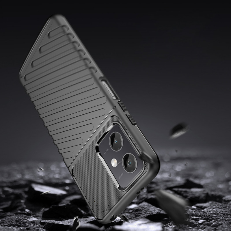 „Thunder Case Xiaomi Poco X5 5G“ / „Redmi Note 12 5G“ silikoninis šarvuotas dangtelis juodas
