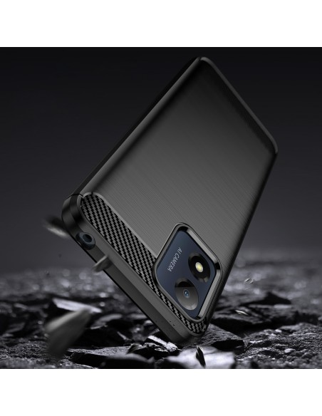 Anglies dėklas Motorola Moto E13 lankstus silikoninis anglies dangtelis juodas Anglies dėklas Motorola Moto E13 lankstus silikoninis anglies dangtelis juodas