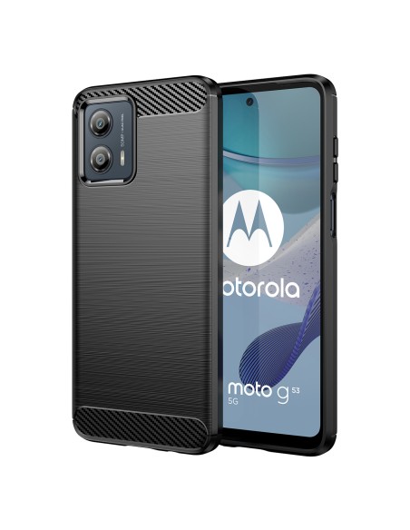 Anglies dėklas Motorola Moto G53 lankstus silikoninis anglies dangtelis juodas Anglies dėklas Motorola Moto G53 lankstus silikoninis anglies dangtelis juodas