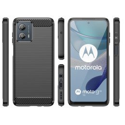 Anglies dėklas Motorola Moto G53 lankstus silikoninis anglies dangtelis juodas