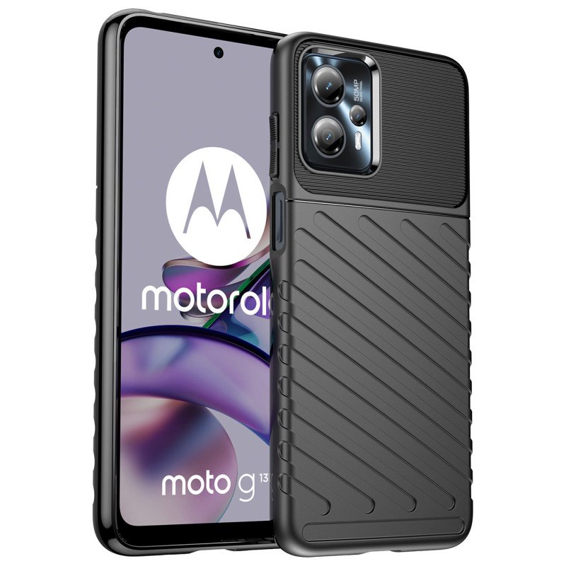 Thunder Dėklas Motorola Moto G13, silikonas, šarvuotas dangtelis, juodas