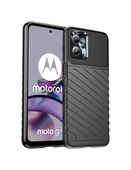 Thunder Dėklas Motorola Moto G13, silikonas, šarvuotas dangtelis, juodas